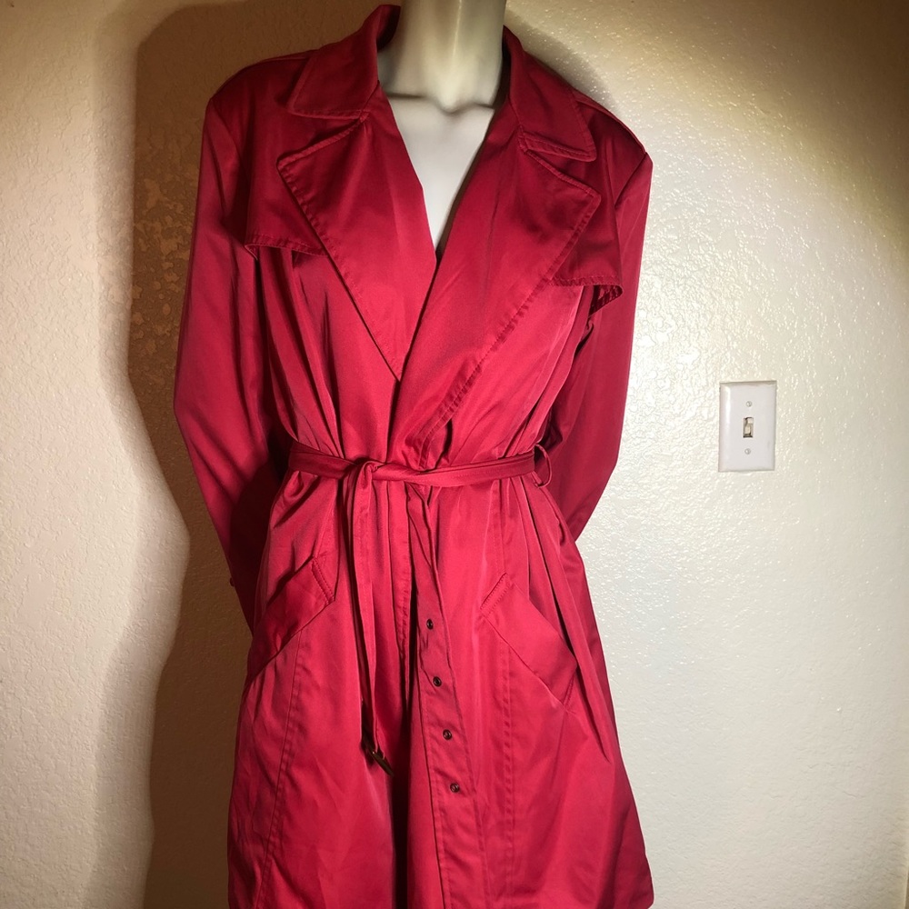 Roz&ali pink rain trench coat